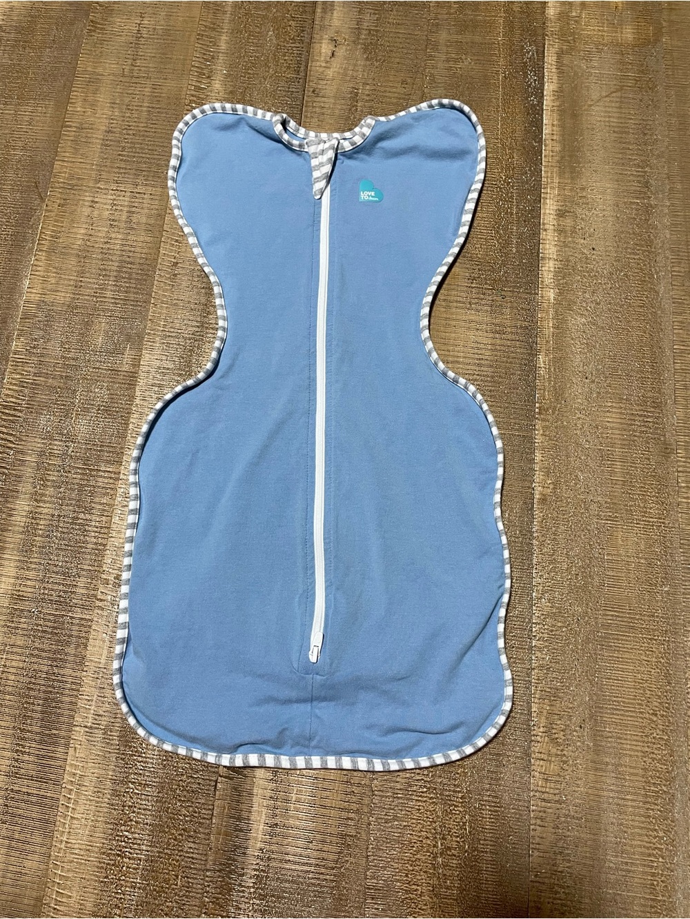 Love to dream Blue Baby Swaddle Sleep Sack with Front Zip